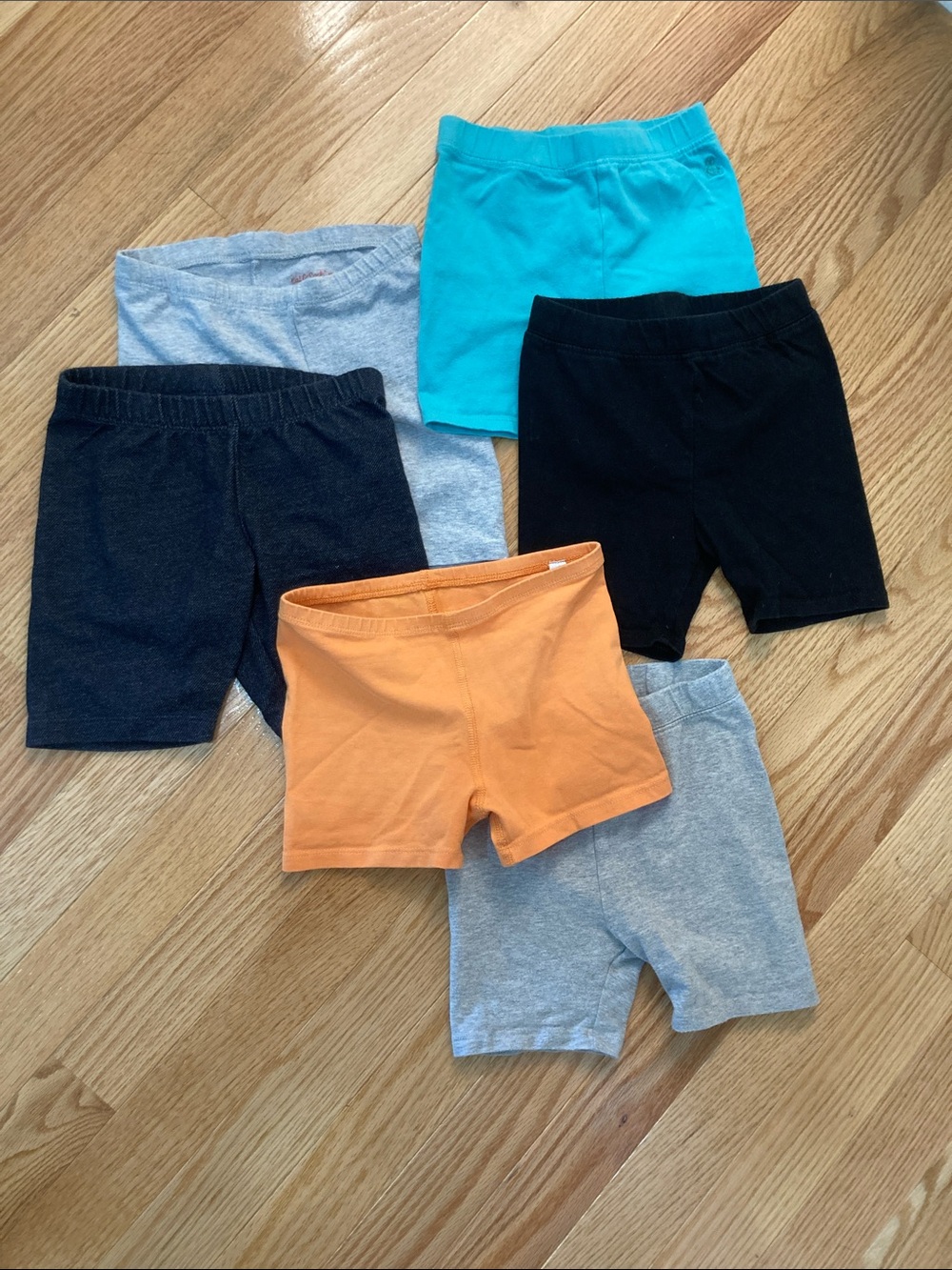 Kids Cotton Knit Bike Shorts - Multi-Color Pack